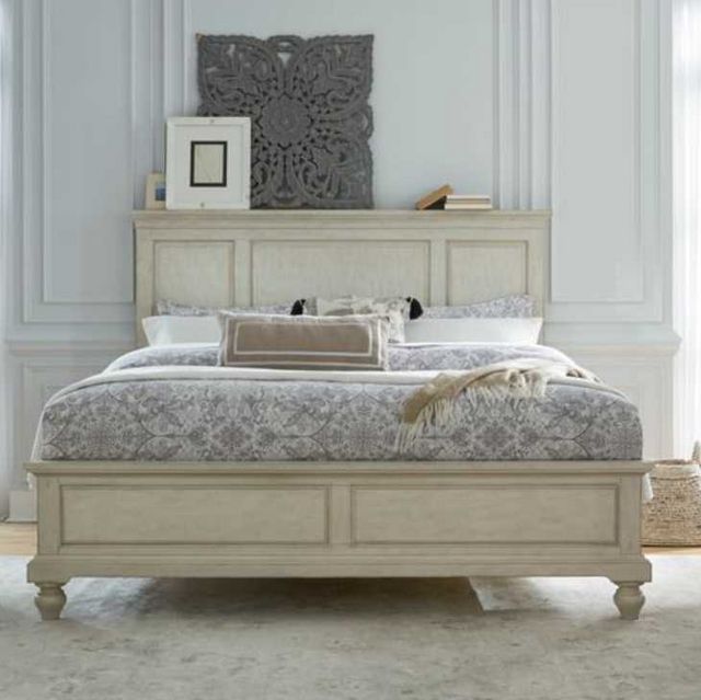 Liberty High Country Antique White Queen Panel Bed-1