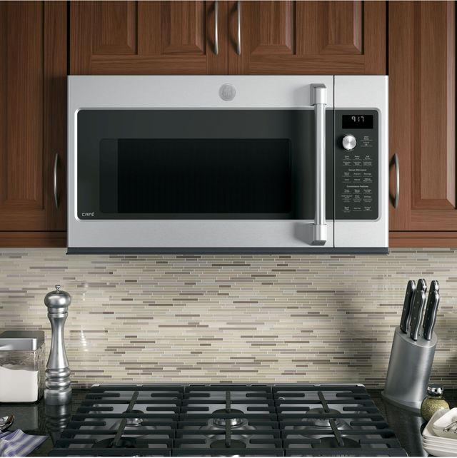 Café™ 1.7 Cu. Ft. Stainless Steel Convection Over the Range Microwave Oven 3