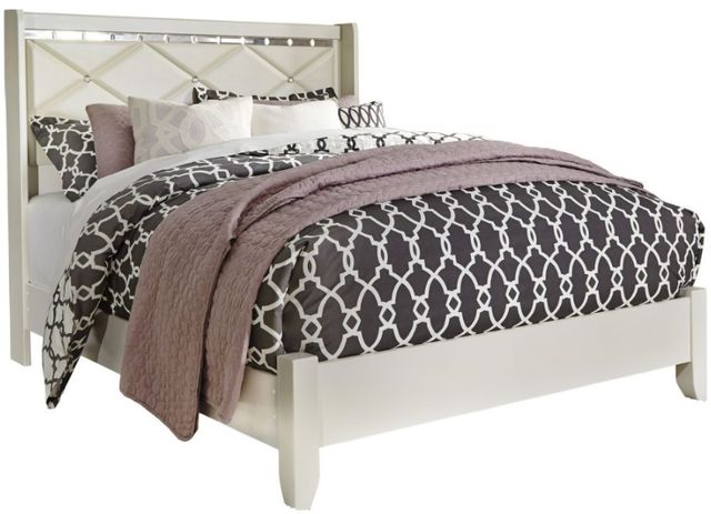 Signature Design by Ashley® Dreamur 4-Piece Champagne Queen Panel Bed Set 1