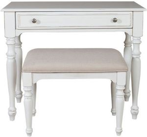 Liberty Chandler White Accent Vanity Desk and Stool