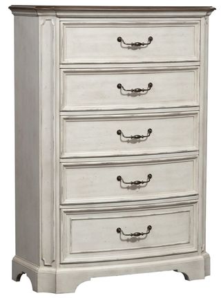 Liberty Furniture Abbey Road Porcelain White 5 Drawer Chest