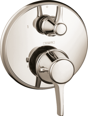 Hansgrohe Ecostat Classic Polished Nickel Thermostatic Trim with Volume Control, Round