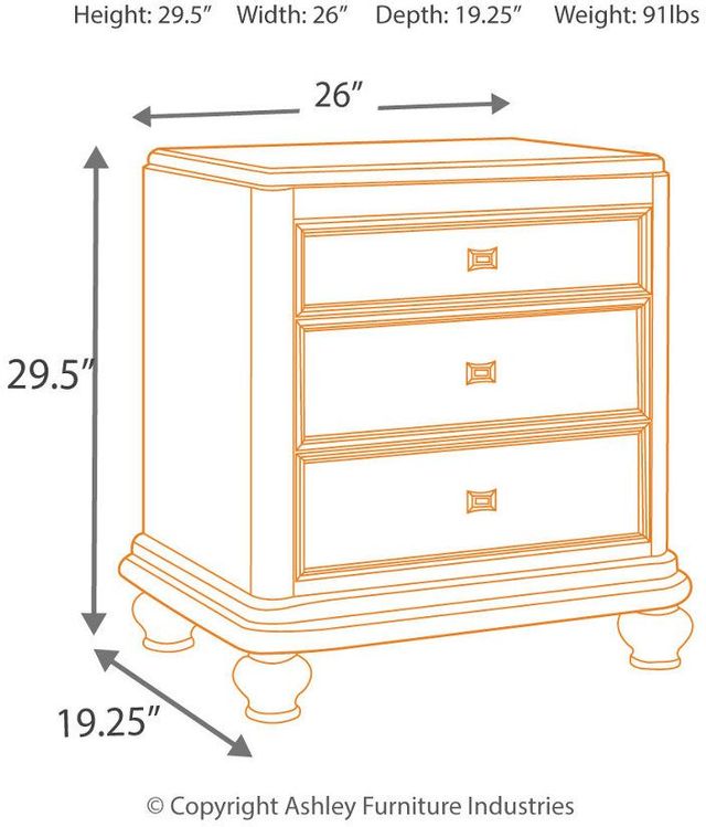 Signature Design by Ashley® Coralayne Silver Nightstand 7