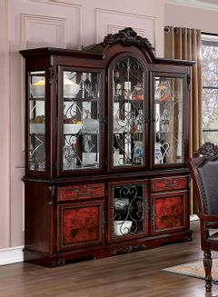 Furniture of America® Picardy Brown Cherry Hutch and Buffet Set