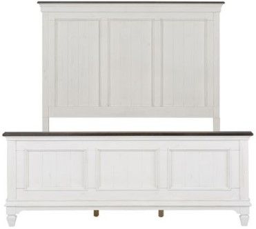 Liberty Allyson Park Wire Brushed White King Panel Bed-1