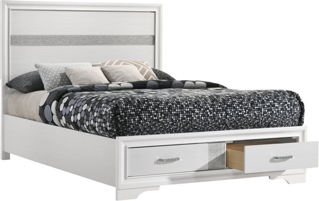 Coaster® Miranda Contemporary White Queen Storage Bed 9