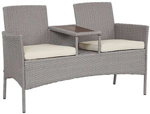 Progressive® Furniture Tiki Gray/Off-White Outdoor Loveseat