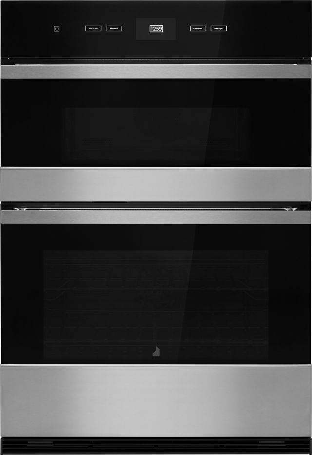 JennAir® NOIR™ 30" Floating Glass Black Oven/Microwave Combination Electric Wall Oven 1