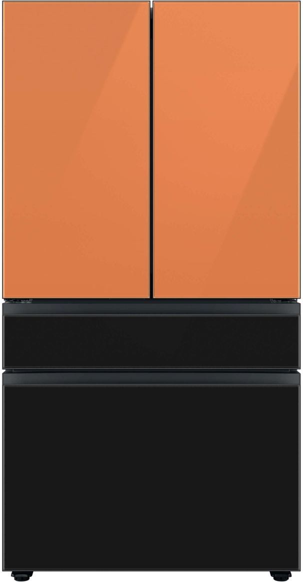 Samsung Bespoke 18" Clementine Glass French Door Refrigerator Top Panel-3