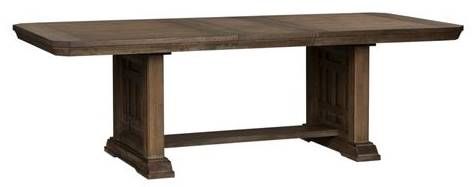 Liberty Artisan Prairie 6-Piece Aged Oak Trestle Table Set 1