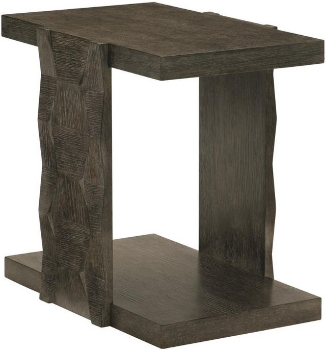 Bernhardt Linea Cerused Charcoal Side Table