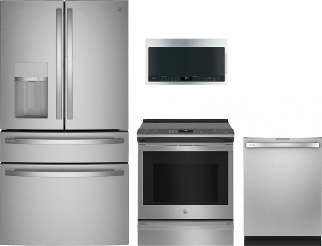 GE Profile™ 4 Piece Stainless Steel Kitchen Package-0