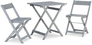 Linon Rockport 3 Piece Gray Patio Table Set