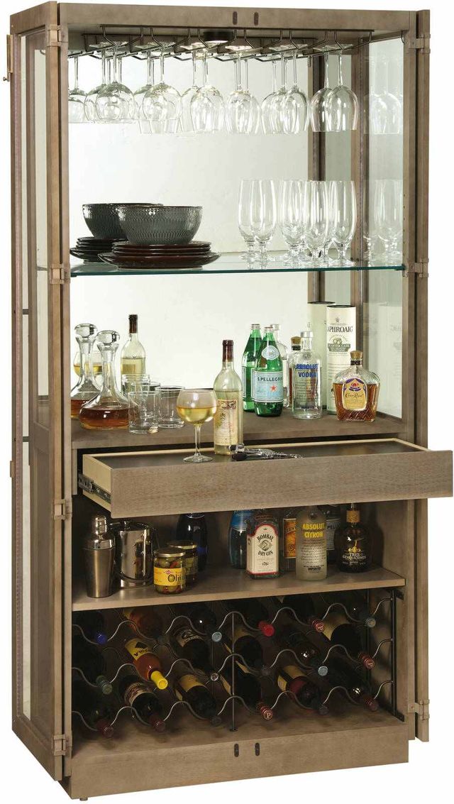 Howard Miller® Chaperone II Aged Natural Wine & Bar Cabinet 2