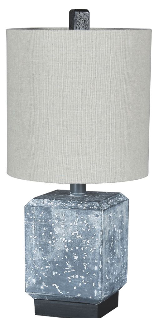 Lampe de table en polyrésine Jamila, gris/noir, de Signature Design by Ashley®