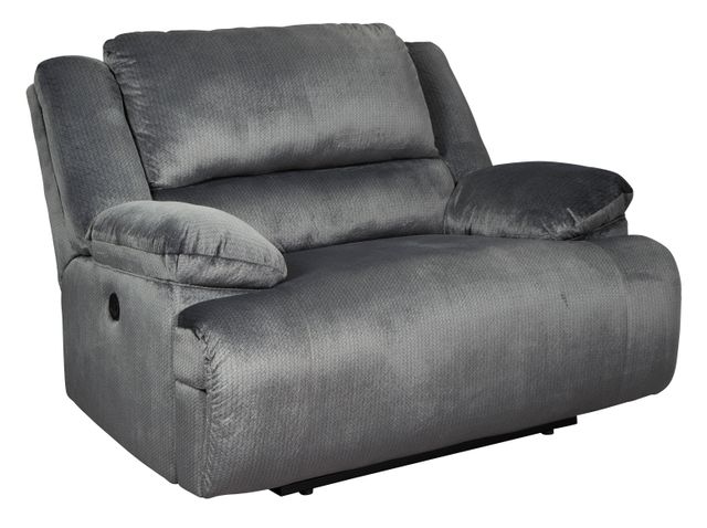 Signature Design by Ashley® Clonmel Charcoal Zero Wall Power Wide Seat Recliner-2