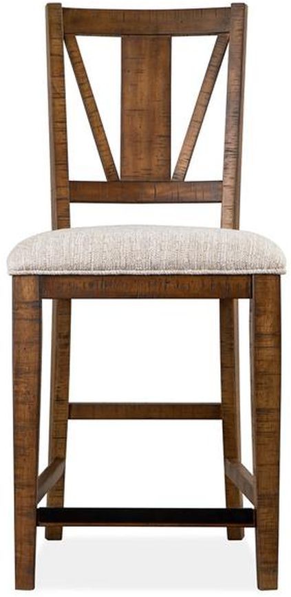 Magnussen Home® Bay Creek Toasted Nutmeg and Baja Fog Counter Chairs -1