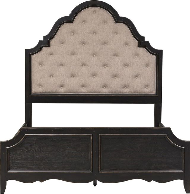 Liberty Furniture Chesapeake Antique Black Queen Upholstered Bed 1
