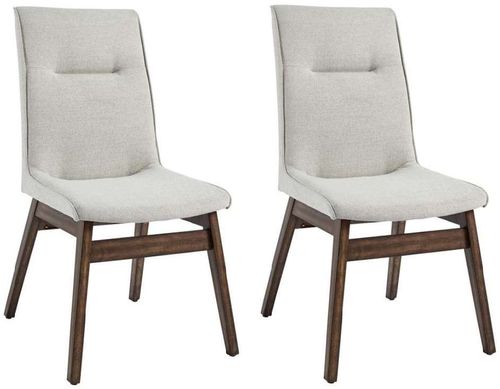 Progressive® Furniture Mimosa 2-Piece Eggshell White/Walnut Brown Dining Chair Set