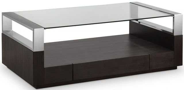 Magnussen Home® Revere Glass/Graphite Cocktail Table