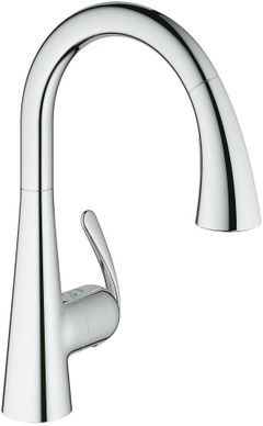Grohe Ladylux StarLight Chrome Foot Control Single-Handle Kitchen Faucet
