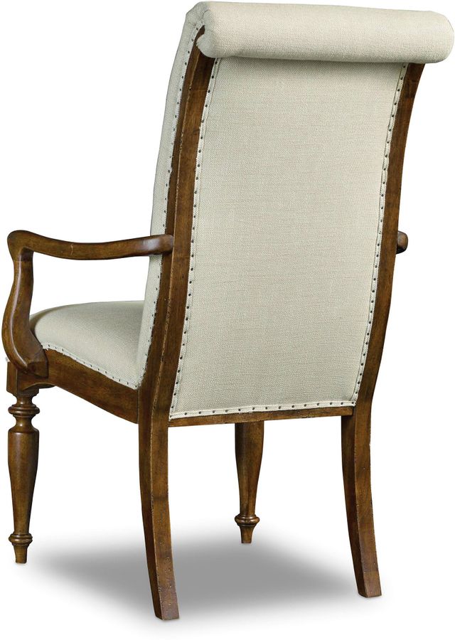 Hooker® Furniture Archivist 2-Piece Aubergine Linen/Brown Arm Chair Set 1