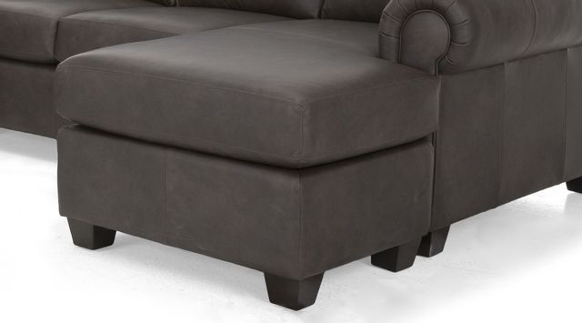 Decor-Rest® Furniture LTD 3581/3582 Gray Leather Floating Ottoman with Chaise Seat Cushion