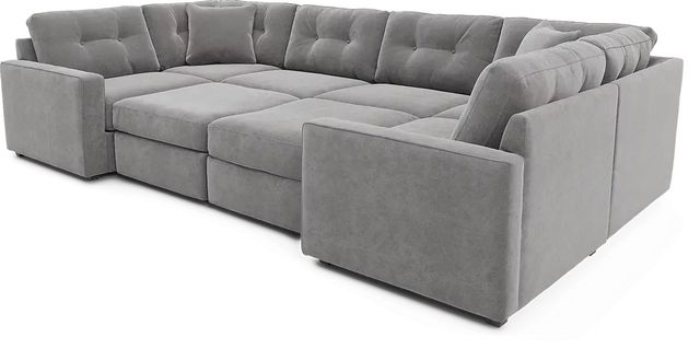 ModularOne Gray 8 Piece Sectional with 2 Ottomans-1