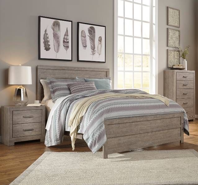 Signature Design by Ashley® Culverbach 3 Piece Gray Full Panel BedSet-3