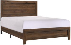 Crown Mark Millie Brown Cherry Twin Panel Bed