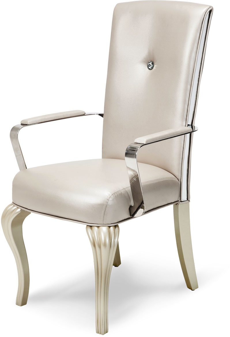 Michael Amini Jane Seymour Hollywood Loft Pearl Arm Chair