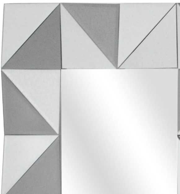 Crestview Collection Squared Up Gray Wall Mirror-1