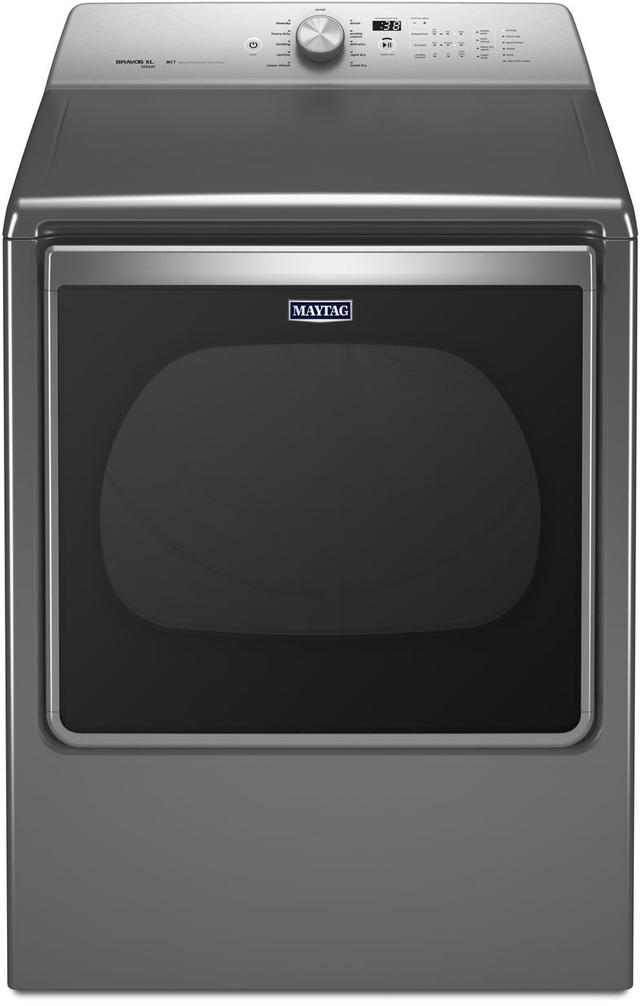 Maytag® 8.8 Cu. Ft. Metailic Slate Front Load Gas Dryer 0