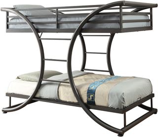 Coaster® Stephan Gunmetal Twin Over Twin Bunk Bed