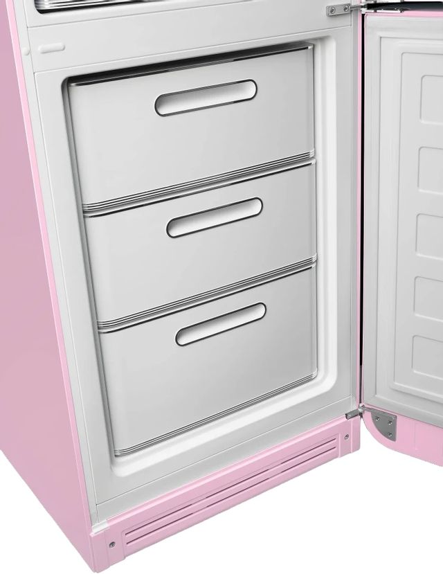 Smeg 50's Retro Style Aesthetic 11.7 Cu. Ft. Pink Bottom Freezer Refrigerator 2