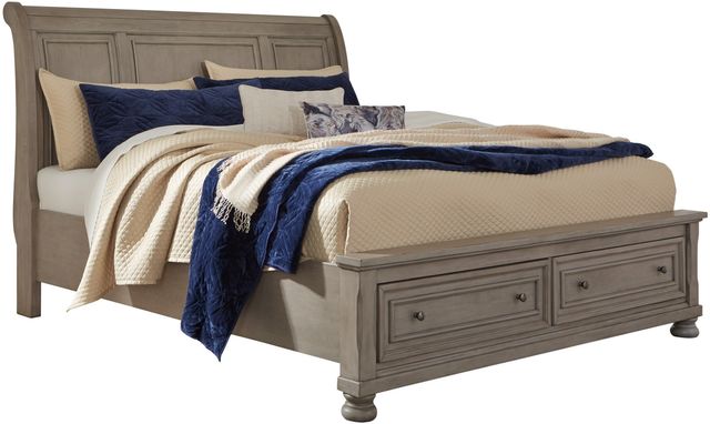 Signature Design by Ashley® Lettner Light Gray King 2-Drawers Sleigh Bed