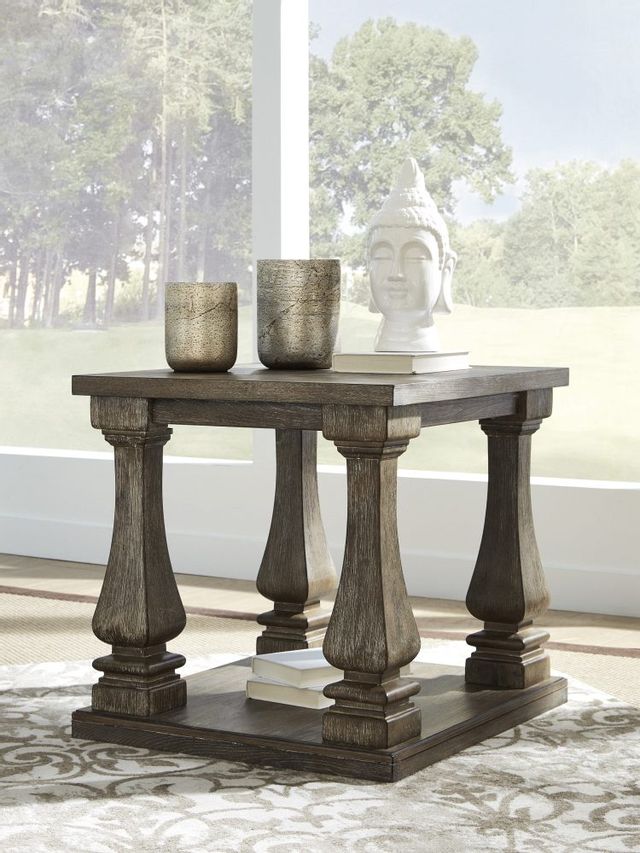 Signature Design by Ashley® Johnelle Weathered Gray End Table 5