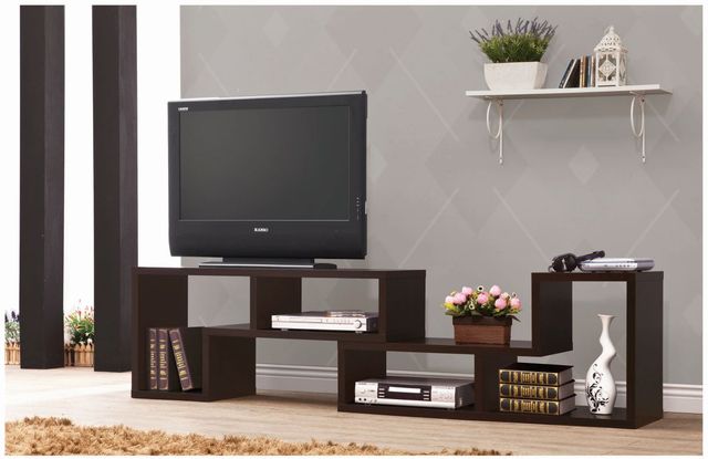 Coaster® Cappuccino Convertible TV Console And Bookcase 4