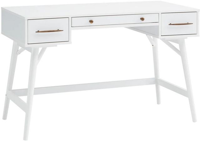 Coaster® Mugga White 3-Drawer Writing Desk-0