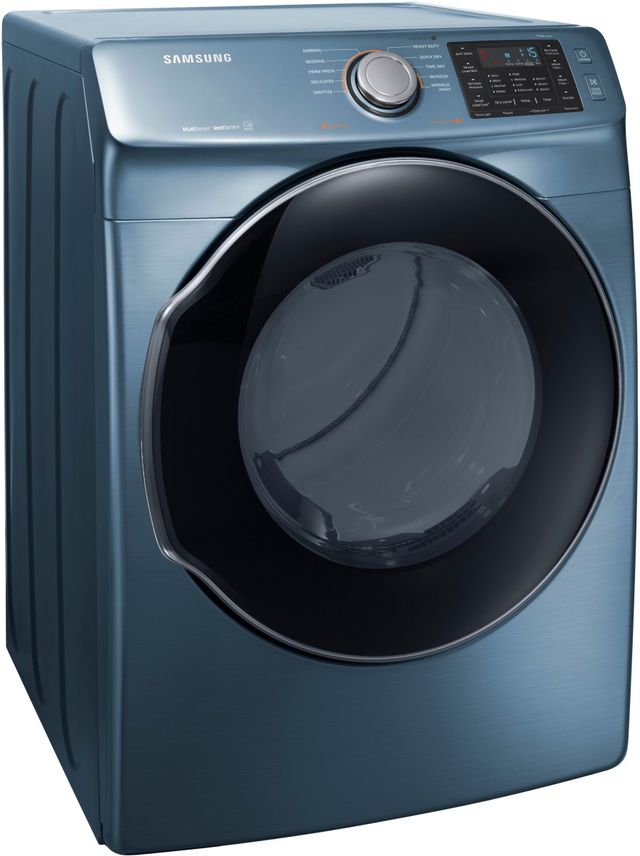 Samsung 7.4 Cu. Ft. Azure Blue Front Load Gas Dryer 2