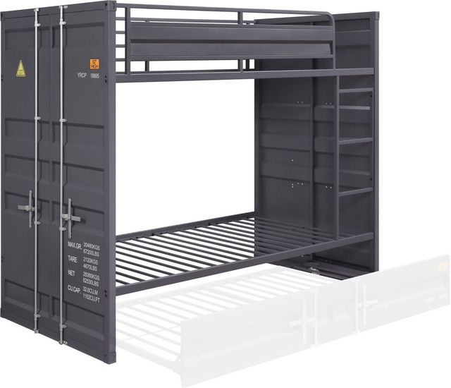 ACME Furniture Cargo Gunmetal Twin/Twin Tall Bunk Bed | Lichti's TV ...