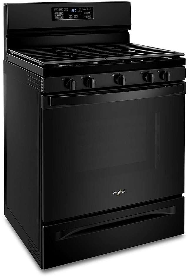 Whirlpool® 30" Black Freestanding Gas Range With 5-in-1 Air Fry Oven ...