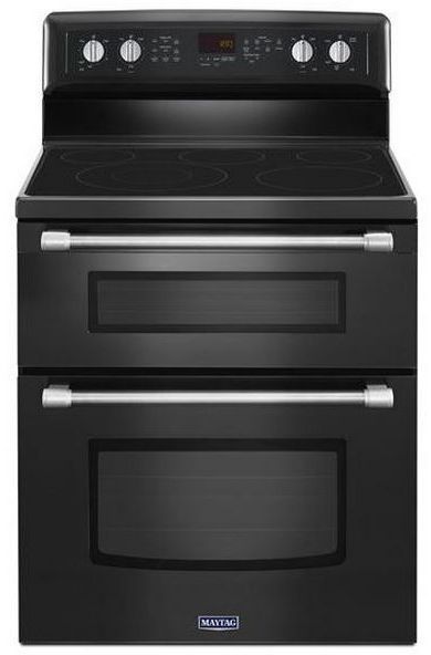 Maytag 30" Free Standing Electric Double Oven Range-Black