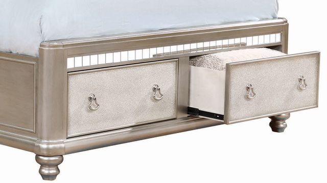 Coaster® Bling Game Metallic Platinum Queen Storage Bed 1