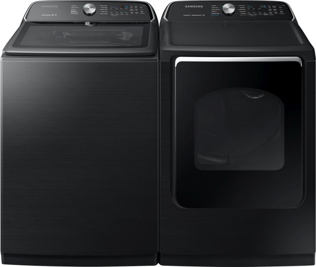 Samsung 7.4 Cu. Ft. Fingerprint Resistant Black Stainless Steel Front Load Electric Dryer-DVE54R7200V-1