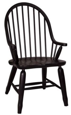 Liberty Treasures Black Bow Back Side Chair