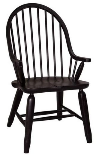 Liberty Treasures Black Bow Back Side Chair-Black