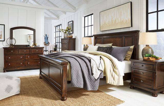 Millennium® by Ashley® Porter Rustic Brown Queen Panel Bed 12