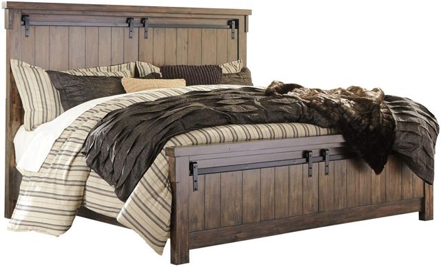 Signature Design by Ashley® Lakeleigh Dark Brown Queen Panel Bed 8