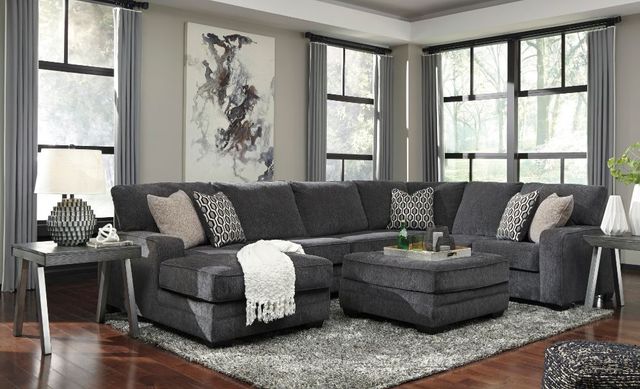 Signature Design by Ashley® Tracling 2-Piece Slate Living Room Seating Set 3